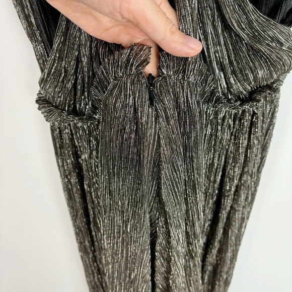 ZARA Limited Edition Maxi Dress With Metallic Silver Thread Size M - Picture 6 of 12